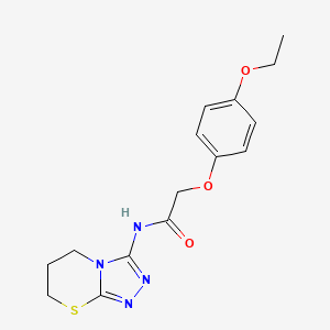 molecular formula C15H18N4O3S B14971561 N-(6,7-dihydro-5H-[1,2,4]triazolo[3,4-b][1,3]thiazin-3-yl)-2-(4-ethoxyphenoxy)acetamide 