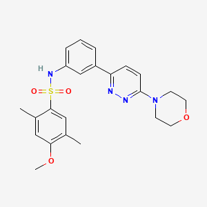 molecular formula C23H26N4O4S B14971618 4-methoxy-2,5-dimethyl-N-(3-(6-morpholinopyridazin-3-yl)phenyl)benzenesulfonamide 