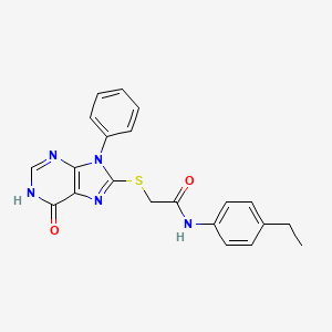 molecular formula C21H19N5O2S B14971664 N-(4-ethylphenyl)-2-[(6-oxo-9-phenyl-6,9-dihydro-1H-purin-8-yl)sulfanyl]acetamide 