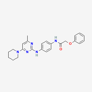 molecular formula C24H27N5O2 B14971741 N-(4-{[4-Methyl-6-(piperidin-1-YL)pyrimidin-2-YL]amino}phenyl)-2-phenoxyacetamide 
