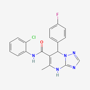 molecular formula C19H15ClFN5O B14971783 N-(2-chlorophenyl)-7-(4-fluorophenyl)-5-methyl-4,7-dihydro[1,2,4]triazolo[1,5-a]pyrimidine-6-carboxamide 