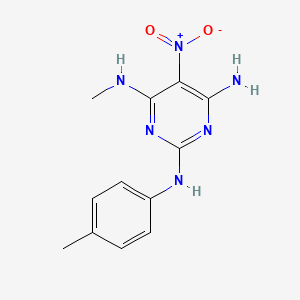 molecular formula C12H14N6O2 B14971860 N4-Methyl-N2-(4-methylphenyl)-5-nitropyrimidine-2,4,6-triamine 