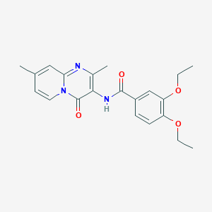 molecular formula C21H23N3O4 B14971911 N-{2,8-Dimethyl-4-oxo-4H-pyrido[1,2-A]pyrimidin-3-YL}-3,4-diethoxybenzamide 