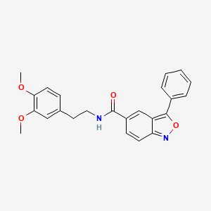 molecular formula C24H22N2O4 B14971932 N-[2-(3,4-dimethoxyphenyl)ethyl]-3-phenyl-2,1-benzoxazole-5-carboxamide 