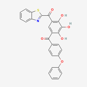 molecular formula C27H17NO6S B1497198 Benzo[d]thiazol-2-yl(2,3,4-trihydroxy-5-(4-phenoxybenzoyl)phenyl)methanone 
