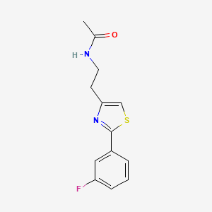molecular formula C13H13FN2OS B14971987 N-(2-(2-(3-fluorophenyl)thiazol-4-yl)ethyl)acetamide 