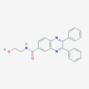 molecular formula C23H19N3O2 B014972 N-(2-hydroxyethyl)-2,3-diphenylquinoxaline-6-carboxamide CAS No. 332404-53-2