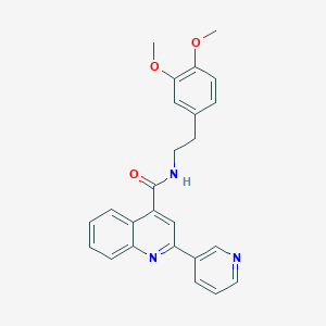 molecular formula C25H23N3O3 B14972074 N-[2-(3,4-dimethoxyphenyl)ethyl]-2-(pyridin-3-yl)quinoline-4-carboxamide 