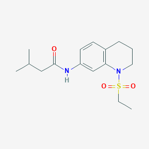molecular formula C16H24N2O3S B14972075 N-(1-(ethylsulfonyl)-1,2,3,4-tetrahydroquinolin-7-yl)-3-methylbutanamide 