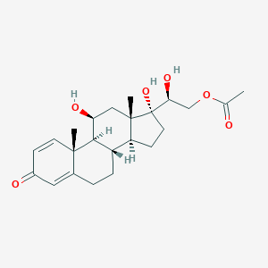 molecular formula C23H32O6 B149722 [(2S)-2-[(8S,9S,10R,11S,13S,14S,17R)-11,17-dihydroxy-10,13-dimethyl-3-oxo-7,8,9,11,12,14,15,16-octahydro-6H-cyclopenta[a]phenanthren-17-yl]-2-hydroxyethyl] acetate CAS No. 2871-71-8