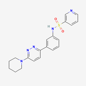 molecular formula C20H21N5O2S B14972267 N-{3-[6-(Piperidin-1-YL)pyridazin-3-YL]phenyl}pyridine-3-sulfonamide 