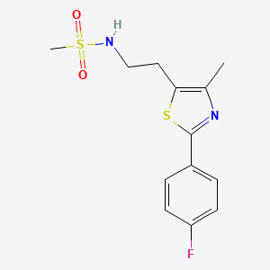 molecular formula C13H15FN2O2S2 B14972308 N-(2-(2-(4-fluorophenyl)-4-methylthiazol-5-yl)ethyl)methanesulfonamide 