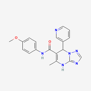 molecular formula C19H18N6O2 B14972332 N-(4-methoxyphenyl)-5-methyl-7-(pyridin-3-yl)-4,7-dihydro[1,2,4]triazolo[1,5-a]pyrimidine-6-carboxamide 