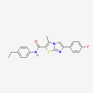 molecular formula C21H18FN3OS B14972352 N-(4-ethylphenyl)-6-(4-fluorophenyl)-3-methylimidazo[2,1-b]thiazole-2-carboxamide 