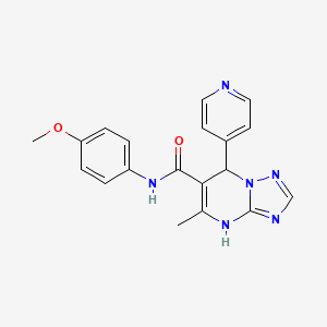 molecular formula C19H18N6O2 B14972375 N-(4-methoxyphenyl)-5-methyl-7-(pyridin-4-yl)-4,7-dihydro[1,2,4]triazolo[1,5-a]pyrimidine-6-carboxamide 