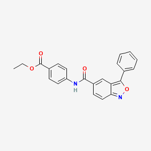 molecular formula C23H18N2O4 B14972381 Ethyl 4-{[(3-phenyl-2,1-benzoxazol-5-yl)carbonyl]amino}benzoate 