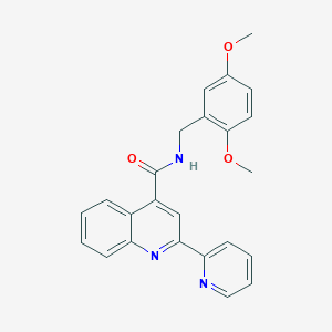 molecular formula C24H21N3O3 B14972387 N-[(2,5-Dimethoxyphenyl)methyl]-2-(pyridin-2-YL)quinoline-4-carboxamide 