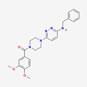molecular formula C24H27N5O3 B14972418 N-benzyl-6-[4-(3,4-dimethoxybenzoyl)piperazin-1-yl]pyridazin-3-amine 