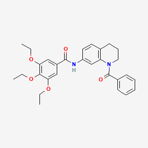 molecular formula C29H32N2O5 B14972452 N-(1-benzoyl-1,2,3,4-tetrahydroquinolin-7-yl)-3,4,5-triethoxybenzamide 