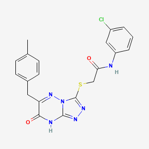 molecular formula C20H17ClN6O2S B14972459 N-(3-chlorophenyl)-2-{[6-(4-methylbenzyl)-7-oxo-7,8-dihydro[1,2,4]triazolo[4,3-b][1,2,4]triazin-3-yl]sulfanyl}acetamide 