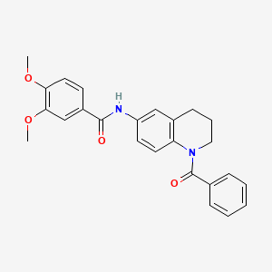 molecular formula C25H24N2O4 B14972467 N-(1-benzoyl-1,2,3,4-tetrahydroquinolin-6-yl)-3,4-dimethoxybenzamide 