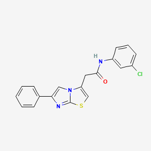 molecular formula C19H14ClN3OS B14972479 N-(3-chlorophenyl)-2-(6-phenylimidazo[2,1-b]thiazol-3-yl)acetamide 