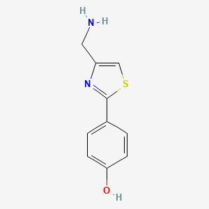 molecular formula C10H10N2OS B1497252 4-(4-(Aminomethyl)thiazol-2-yl)phenol CAS No. 858009-29-7
