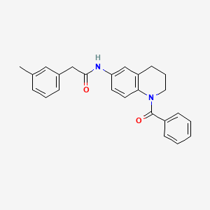molecular formula C25H24N2O2 B14972547 N-(1-benzoyl-1,2,3,4-tetrahydroquinolin-6-yl)-2-(m-tolyl)acetamide 