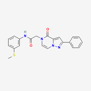 molecular formula C21H18N4O2S B14972604 N-[3-(methylsulfanyl)phenyl]-2-(4-oxo-2-phenylpyrazolo[1,5-a]pyrazin-5(4H)-yl)acetamide 