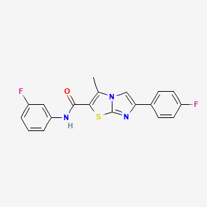 molecular formula C19H13F2N3OS B14972626 N-(3-fluorophenyl)-6-(4-fluorophenyl)-3-methylimidazo[2,1-b][1,3]thiazole-2-carboxamide 