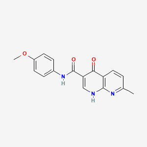 molecular formula C17H15N3O3 B14972640 N-(4-methoxyphenyl)-7-methyl-4-oxo-1,4-dihydro-1,8-naphthyridine-3-carboxamide 