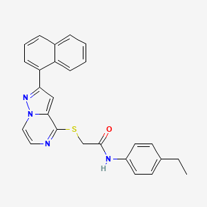 molecular formula C26H22N4OS B14972720 N-(4-ethylphenyl)-2-{[2-(naphthalen-1-yl)pyrazolo[1,5-a]pyrazin-4-yl]sulfanyl}acetamide 