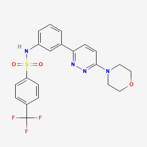 molecular formula C21H19F3N4O3S B14972742 N-(3-(6-morpholinopyridazin-3-yl)phenyl)-4-(trifluoromethyl)benzenesulfonamide 