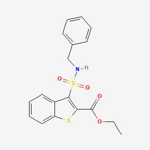 molecular formula C18H17NO4S2 B14972773 Ethyl 3-(benzylsulfamoyl)-1-benzothiophene-2-carboxylate 