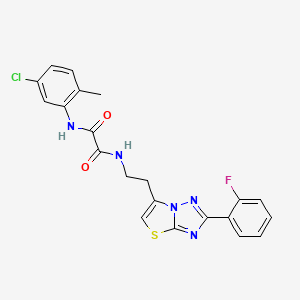 molecular formula C21H17ClFN5O2S B14972786 N1-(5-chloro-2-methylphenyl)-N2-(2-(2-(2-fluorophenyl)thiazolo[3,2-b][1,2,4]triazol-6-yl)ethyl)oxalamide 