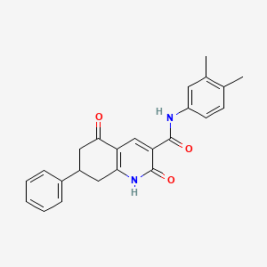 molecular formula C24H22N2O3 B14972831 N-(3,4-dimethylphenyl)-2,5-dioxo-7-phenyl-1,2,5,6,7,8-hexahydroquinoline-3-carboxamide 