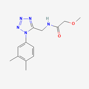 molecular formula C13H17N5O2 B14972864 N-{[1-(3,4-Dimethylphenyl)-1H-1,2,3,4-tetrazol-5-YL]methyl}-2-methoxyacetamide 