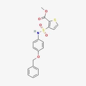 molecular formula C19H17NO5S2 B14972868 Methyl 3-{[4-(benzyloxy)phenyl]sulfamoyl}thiophene-2-carboxylate 