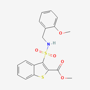 molecular formula C18H17NO5S2 B14973081 Methyl 3-[(2-methoxybenzyl)sulfamoyl]-1-benzothiophene-2-carboxylate 