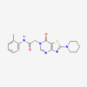 molecular formula C19H21N5O2S B14973190 N-(2-methylphenyl)-2-[7-oxo-2-(piperidin-1-yl)[1,3]thiazolo[4,5-d]pyrimidin-6(7H)-yl]acetamide 