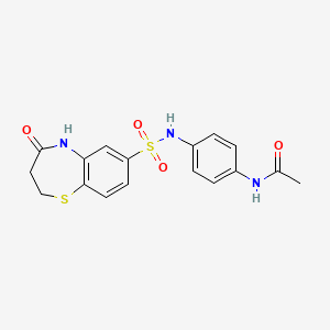 molecular formula C17H17N3O4S2 B14973260 N-(4-{[(4-oxo-2,3,4,5-tetrahydro-1,5-benzothiazepin-7-yl)sulfonyl]amino}phenyl)acetamide 