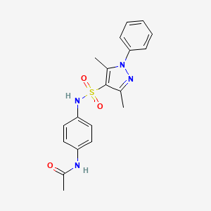 molecular formula C19H20N4O3S B14973268 N-(4-{[(3,5-dimethyl-1-phenyl-1H-pyrazol-4-yl)sulfonyl]amino}phenyl)acetamide 