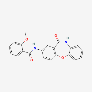 molecular formula C21H16N2O4 B14973316 2-methoxy-N-(11-oxo-10,11-dihydrodibenzo[b,f][1,4]oxazepin-2-yl)benzamide 