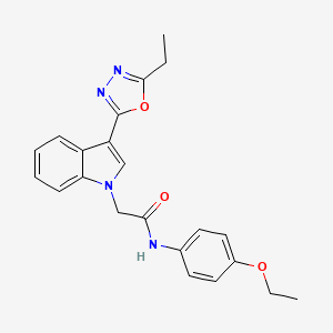 molecular formula C22H22N4O3 B14973426 N-(4-ethoxyphenyl)-2-[3-(5-ethyl-1,3,4-oxadiazol-2-yl)-1H-indol-1-yl]acetamide 