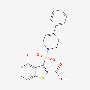 molecular formula C21H18FNO4S2 B14973463 methyl 4-fluoro-3-[(4-phenyl-3,6-dihydropyridin-1(2H)-yl)sulfonyl]-1-benzothiophene-2-carboxylate 