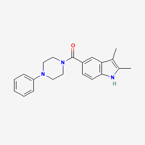 molecular formula C21H23N3O B14973508 (2,3-dimethyl-1H-indol-5-yl)(4-phenylpiperazin-1-yl)methanone 