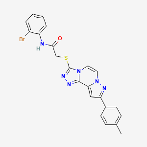 molecular formula C22H17BrN6OS B14973518 N-(2-Bromophenyl)-2-{[9-(4-methylphenyl)pyrazolo[1,5-A][1,2,4]triazolo[3,4-C]pyrazin-3-YL]sulfanyl}acetamide 