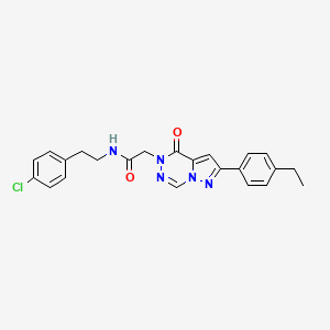 molecular formula C23H22ClN5O2 B14973548 N-[2-(4-chlorophenyl)ethyl]-2-[2-(4-ethylphenyl)-4-oxopyrazolo[1,5-d][1,2,4]triazin-5(4H)-yl]acetamide 