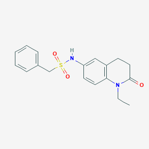 molecular formula C18H20N2O3S B14973555 N-(1-ethyl-2-oxo-1,2,3,4-tetrahydroquinolin-6-yl)-1-phenylmethanesulfonamide 