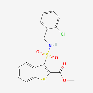 molecular formula C17H14ClNO4S2 B14973567 Methyl 3-[(2-chlorobenzyl)sulfamoyl]-1-benzothiophene-2-carboxylate 